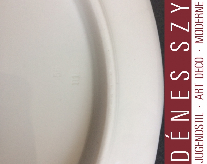 Porcelaine de Meissen, modèle Art Nouveau PLAQUE DE DESSERT Saxonia, dessinée par Voigt, vers 1900-1910, Meissen 1905-10