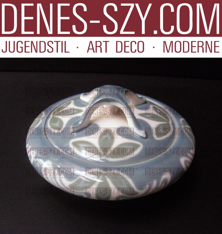 MEISSEN art nouveau en porcelaine, motif trèfle, boîte à sucre par T. Grust – Image 4