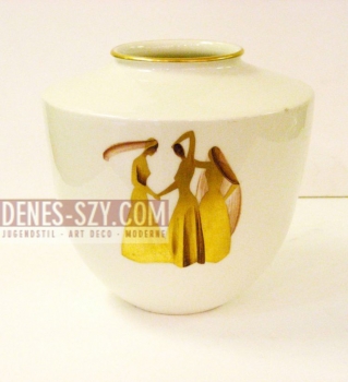 "Großer Bär" porcelain vase, Design: Trude Petri 1935 (form), Decor: The Three Graces, Execution: KMP Berlin, Germany