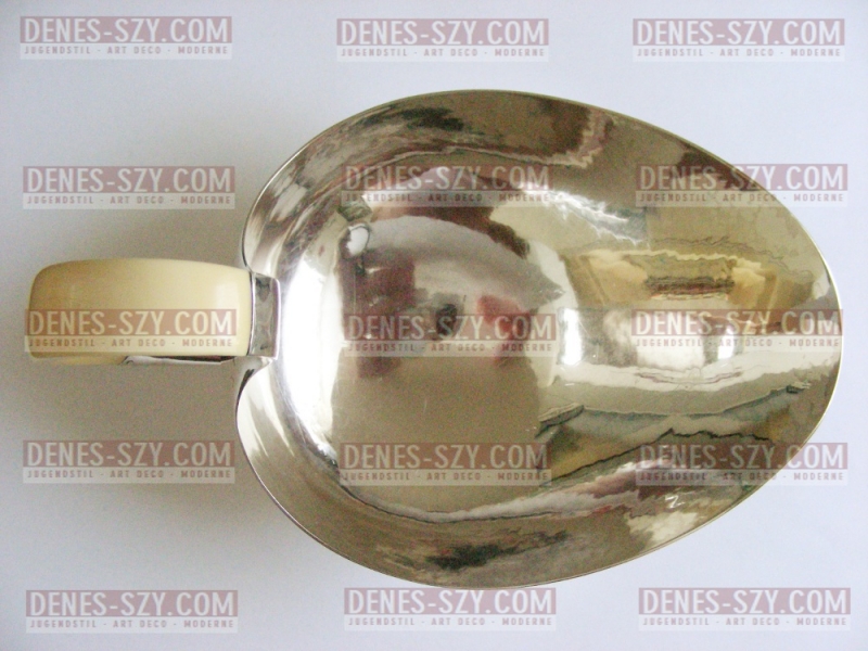 Danish Silver Mid-Century modernist sterling gravy boat, Carl M. Cohr