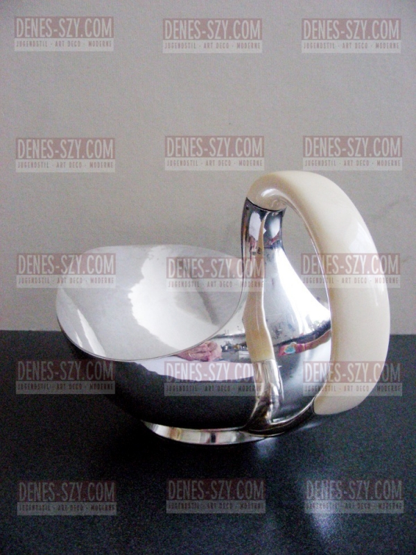 Danish Silver Mid-Century modernist sterling gravy boat, Carl M. Cohr