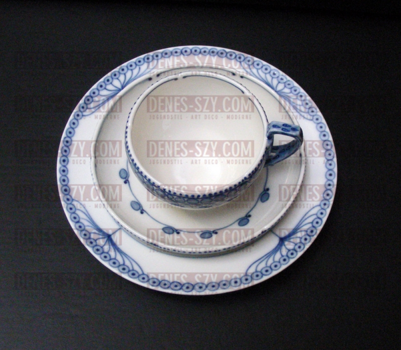 MEISSEN Fächer- / Doldenmuster, Dessertteller Jugendstilporzella