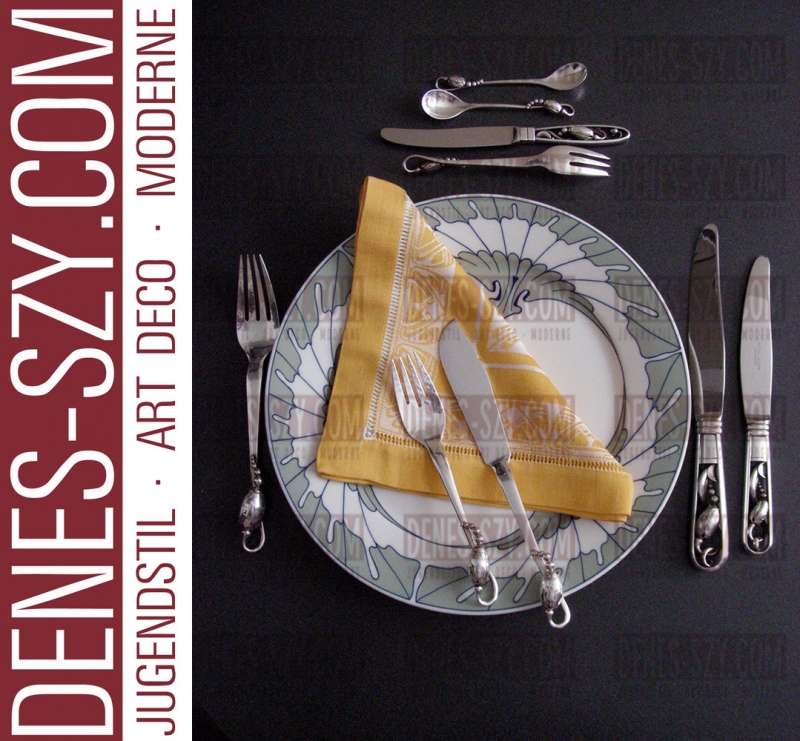 Blossom pattern Georg Jensen silver cutlery mustard egg spoon 84