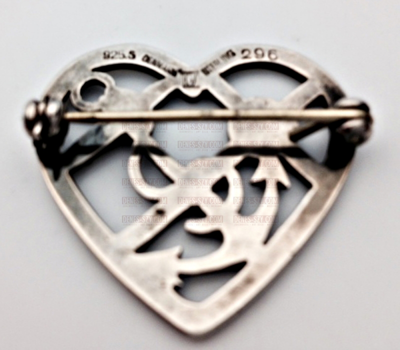 GEORG JENSEN SCHMUCK SILBER Brosche # 296, V. Albertus