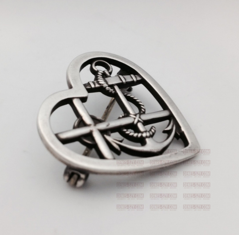 Georg Jensen Jewelry Silver Brooch 296, V. Albertus