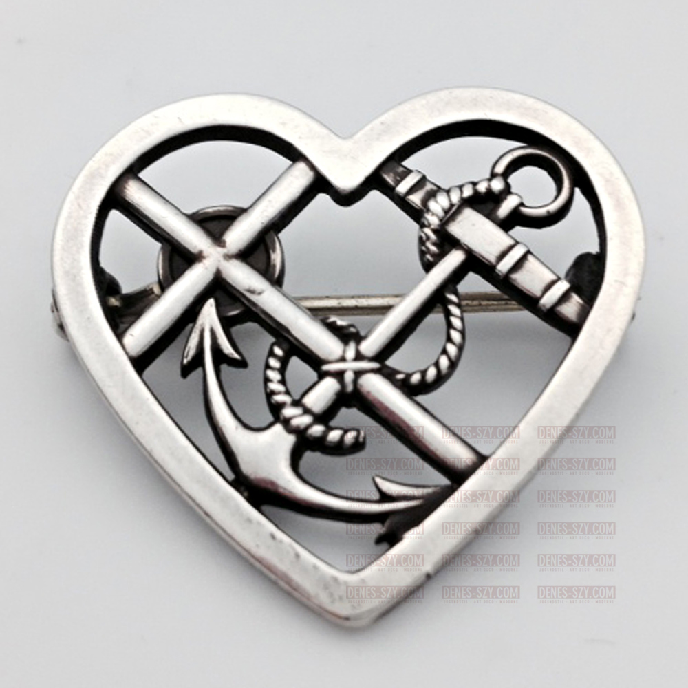 Georg Jensen Jewelry Silver Brooch 296, V. Albertus