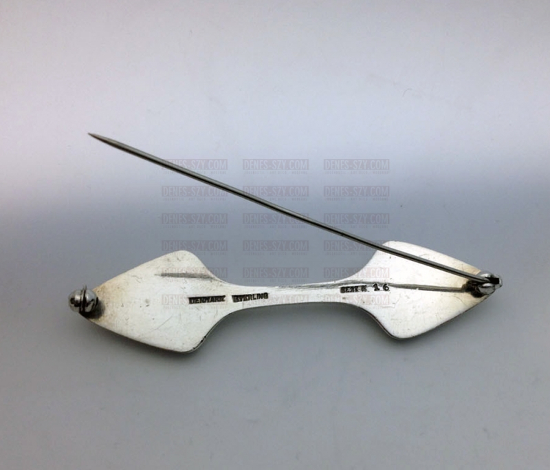 Broche en argent sterling, Bent K Knudsen, Danemark