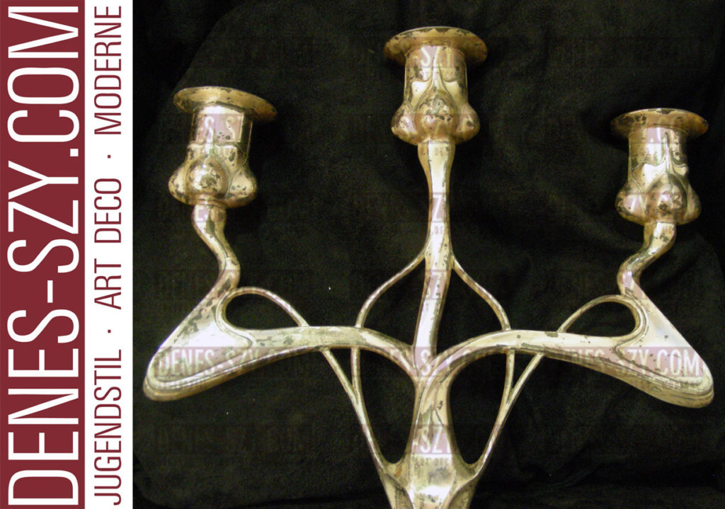 Orivit Koeln Jugendstil Zinn Leuchter 2434