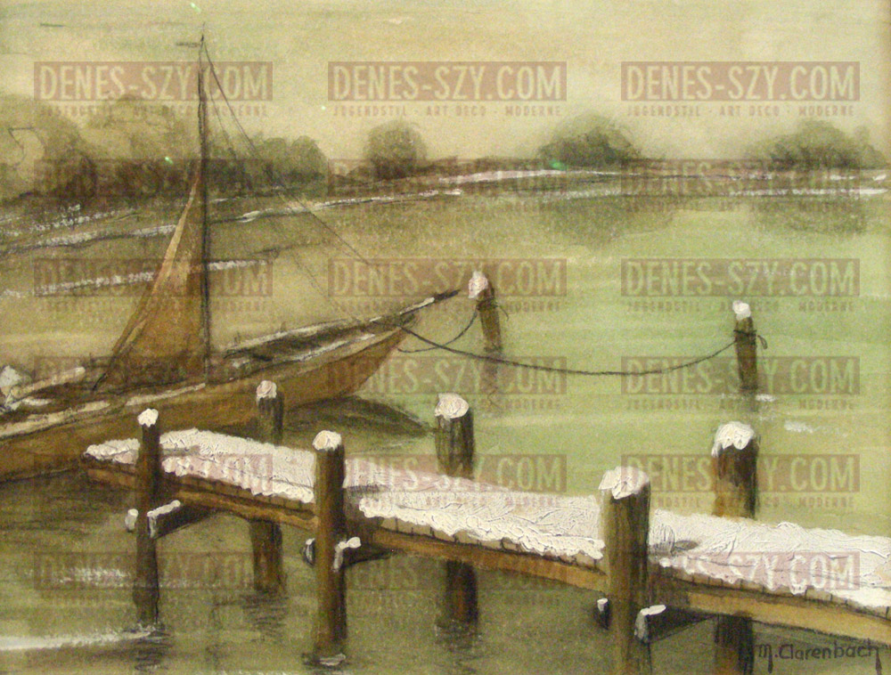 Max Clarenbach, Rheinsegler am Steg