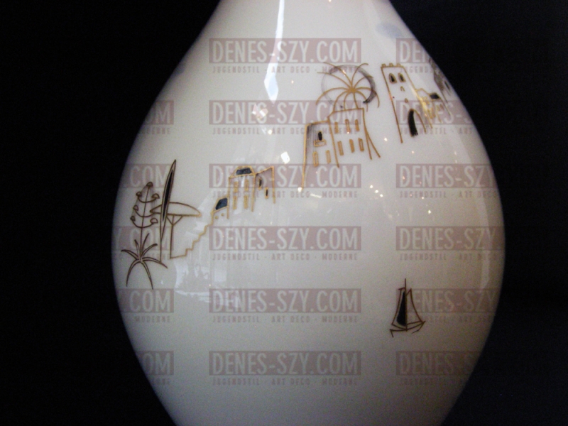 KPM BERLIN PORZELLAN, Vase / Blumenflasche, um 1955 ITALIENREISE