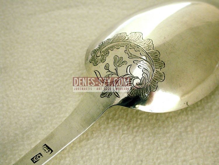 Großer Servierloeffel, Silber, Glueckstadt 1785