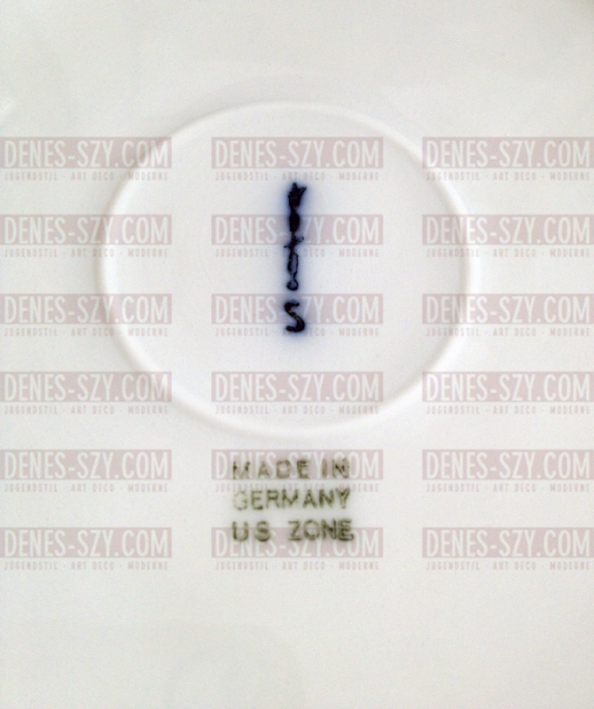 piatto da cena in porcellana di Berlino modello Arkadia versione bianco vecchio