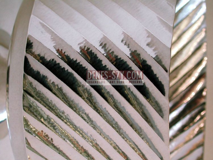 grande coppa con piede di Emil Lettre, Germania, argento, Art Deco