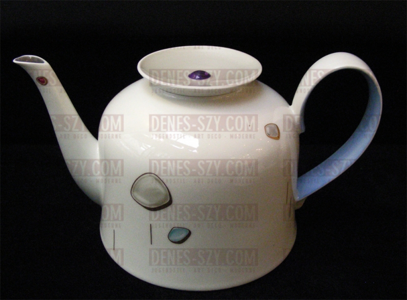 KPM Berlin, théière en porcelaine, motif KROKUS, Griemert, années 50