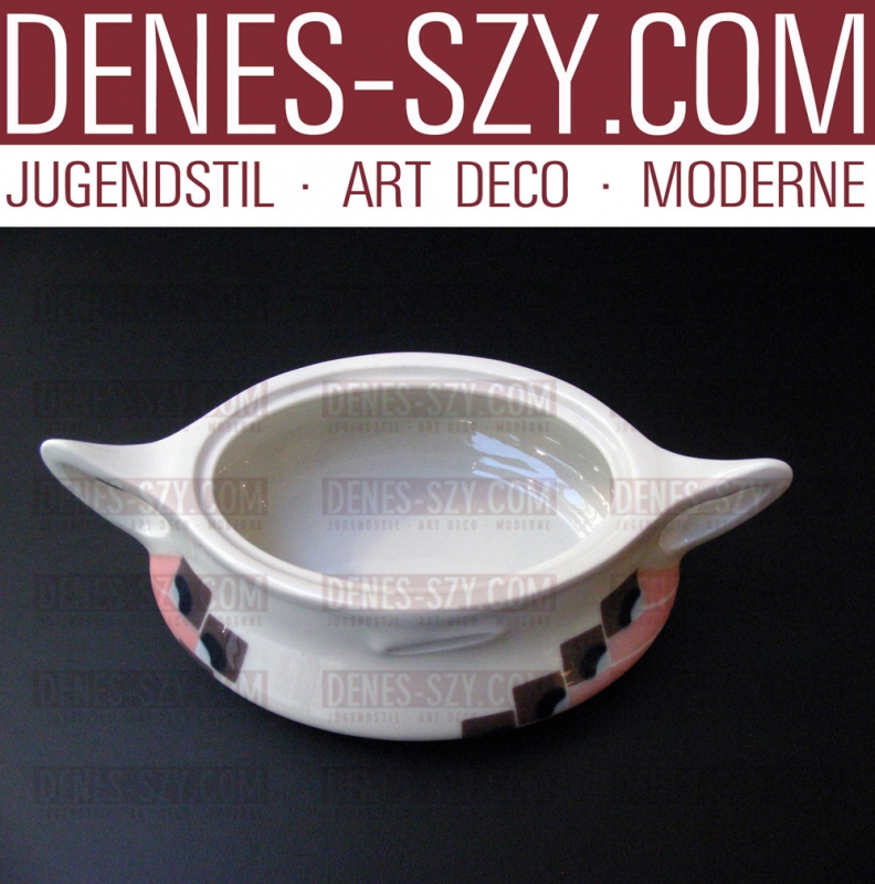 Sucrier avec poignées, Porcelaine Art Nouveau de Meissen, Motif 'Misnia', Conception: Theodor Grust 1904, Exécution: Meissen, Allemagne vers 1910/20