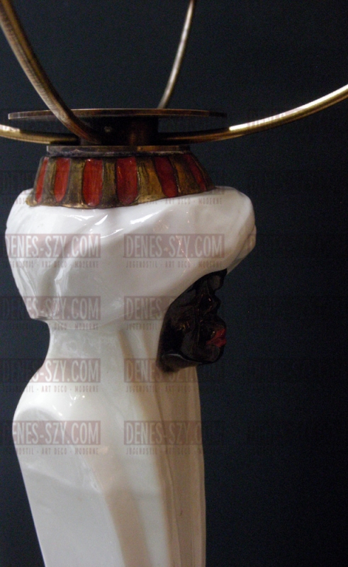 Meissen Jugendstil Porzellan Figur Mohrenleuchter