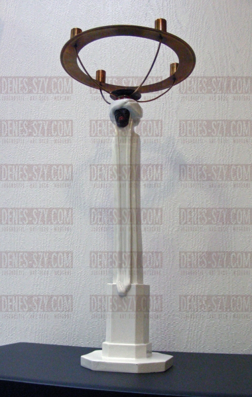 Meissen Jugendstil Porzellan Figur Mohrenleuchter