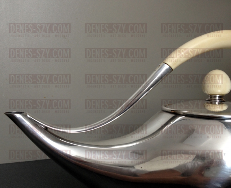 Hingelberg, théière en argent art déco Svend Weihrauch