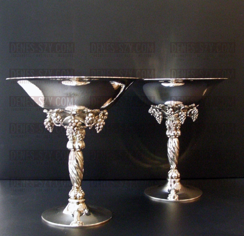 Georg Jensen Silber Paar Traubenschalen XL / Tazza #263 B