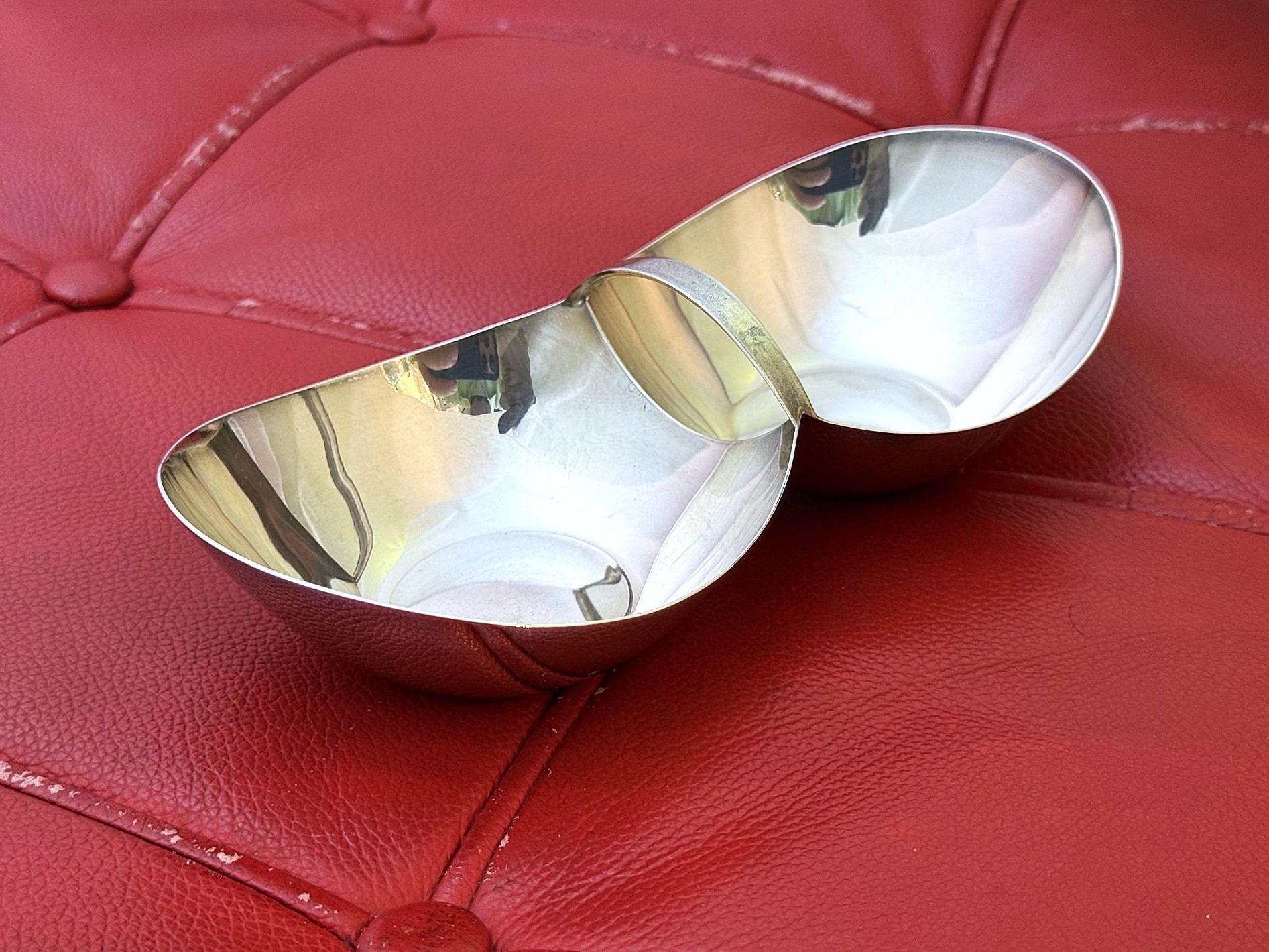 Hans Bunde Cohr Sterling Silber Doppelschale 1956 – Bild 8