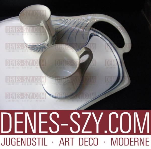 Meissen Art Nouveau porcelain, Saxonia pattern, serving tray, Voigt