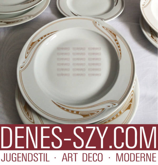 Henry van de Velde Art Nouveau porcelaine de Meissen 1900 Peitschenhieb assiette creuse