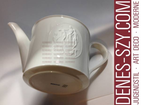 KPM Royal Berlin Selb US Zone Arkadia pattern teapot white
