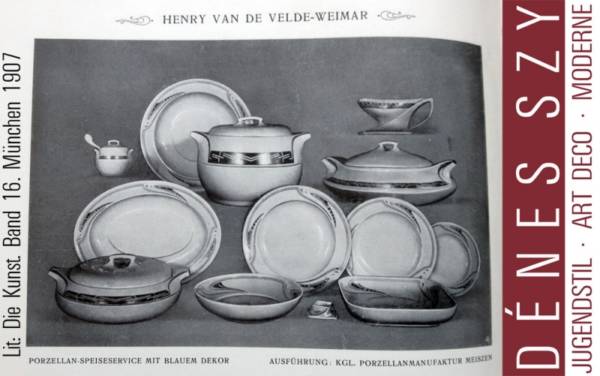 Henry van de Velde, coup de fouet, porcelaine de Meissen, Bol XXL
