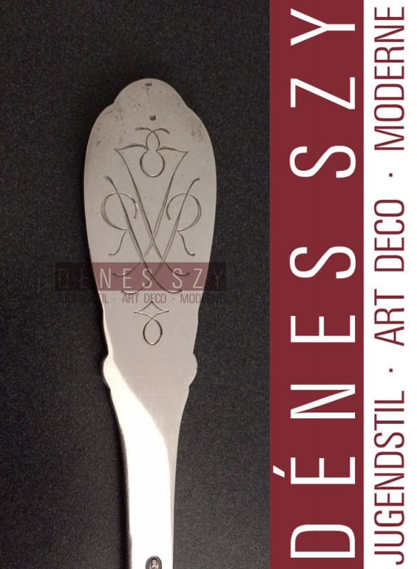 Ragout ladle, Cutlery pattern ARESOLV No. 16, Design & execution: Evald Nielsen, Copenhagen 1929 Denmark, Silver cutlery, cutlery, heritage cutlery, Solv, Sterling, 830 silver