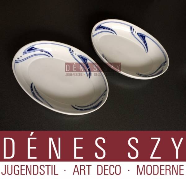 Meissen Art Nouveau porcelain whiplash Henry van de Velde, oval vegetable dish
