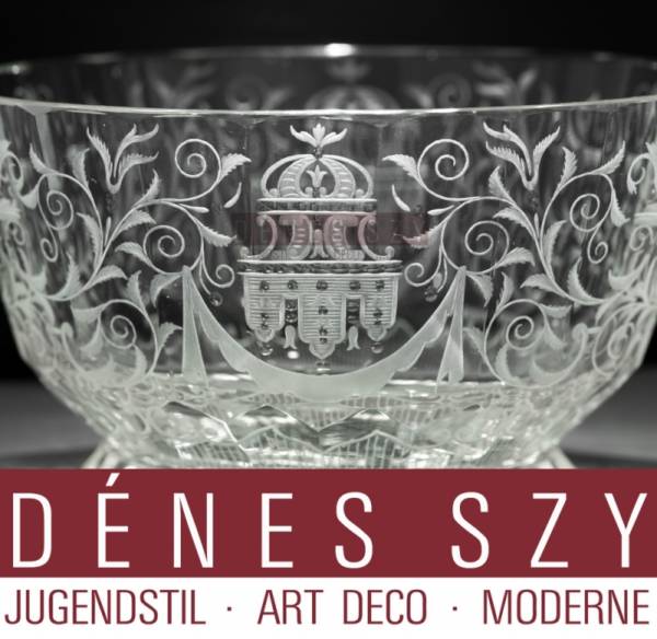 Josef Lobmeyr Vienna Austria Maria Theresia pattern crystal bowl