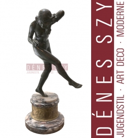 Louis-Marie-Jules Delapchier, bronze dancing woman, Danseuse