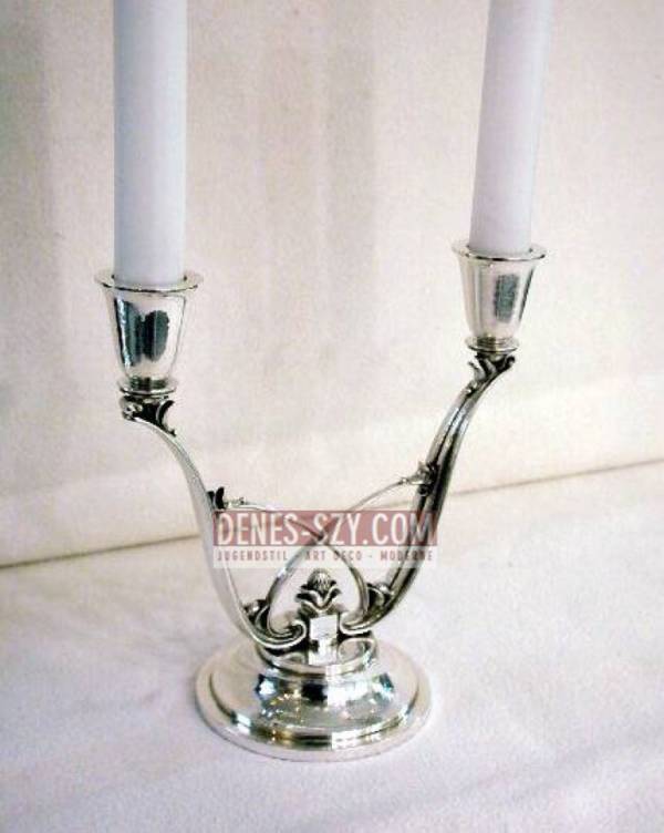 candeliere #619, GEORG JENSEN argento massiccio, collezione Acorn