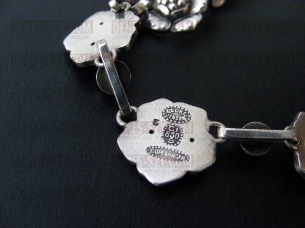 Vintage Georg Jensen silver Jewelry Necklace 5, moonstone