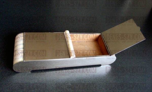 Boîte en argent, étui à cigarettes, Elégante double boîte Art Déco, coffret, Conçu et fabriqué par Evald Nielsen, Copenhague vers 1930, Danemark, argent 830